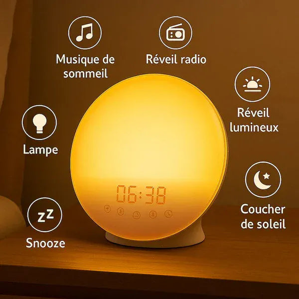 Lichtwecker mit Sonnenaufgangssimulation und Bluetooth-App